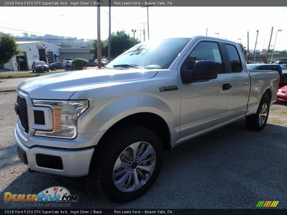 2018 Ford F150 STX SuperCab 4x4 Ingot Silver / Black Photo #6