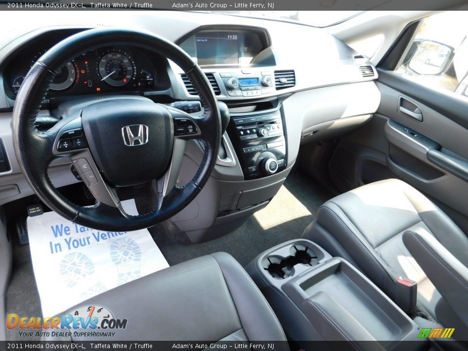 2011 Honda Odyssey EX-L Taffeta White / Truffle Photo #13