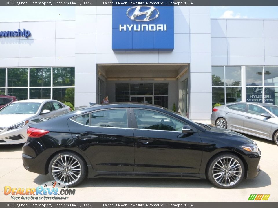 2018 Hyundai Elantra Sport Phantom Black / Black Photo #1