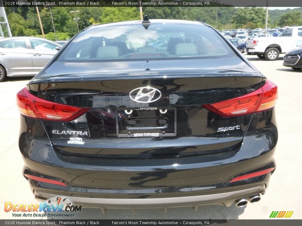 2018 Hyundai Elantra Sport Phantom Black / Black Photo #6
