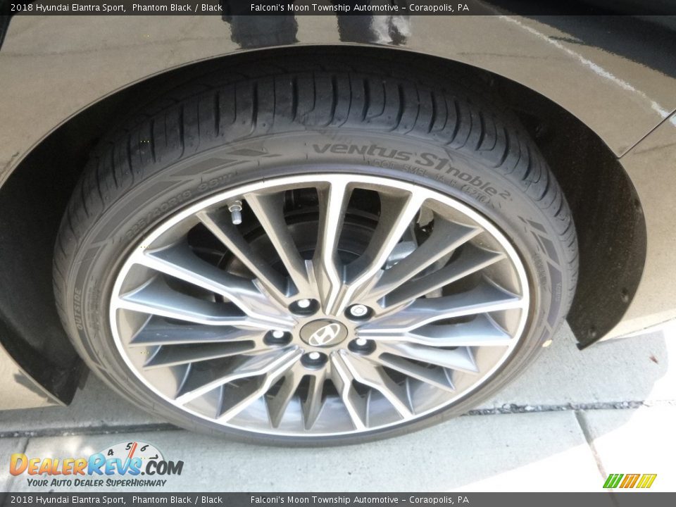 2018 Hyundai Elantra Sport Phantom Black / Black Photo #7