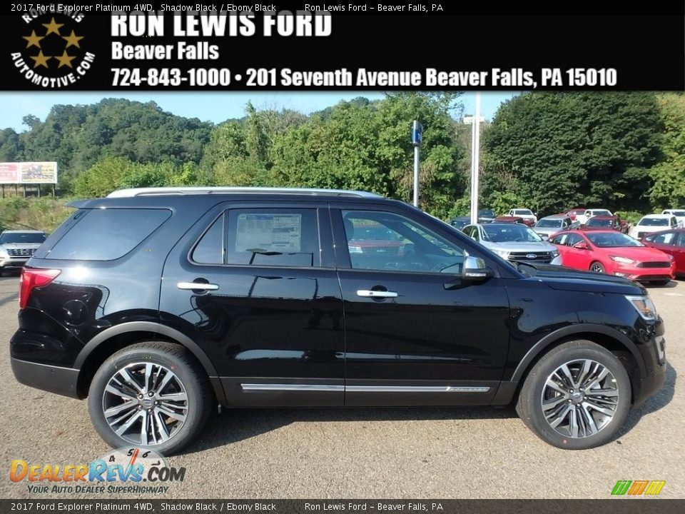 2017 Ford Explorer Platinum 4WD Shadow Black / Ebony Black Photo #1