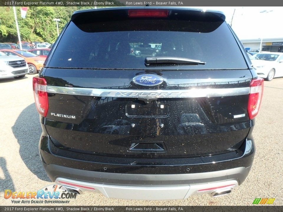 2017 Ford Explorer Platinum 4WD Shadow Black / Ebony Black Photo #3