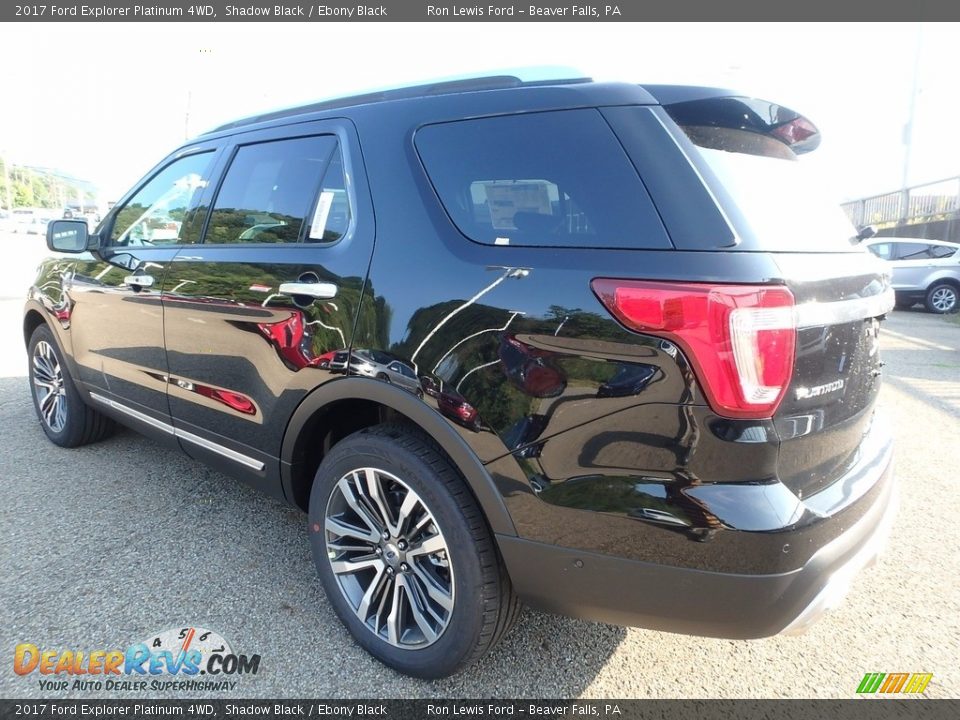 2017 Ford Explorer Platinum 4WD Shadow Black / Ebony Black Photo #4
