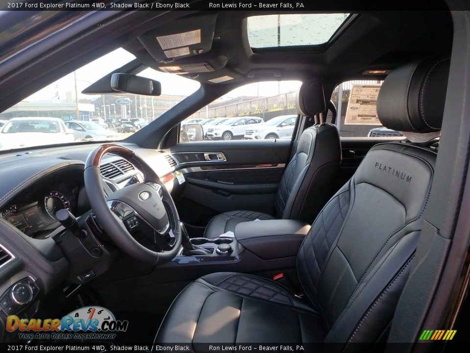 2017 Ford Explorer Platinum 4WD Shadow Black / Ebony Black Photo #10