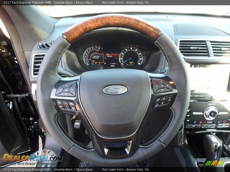 2017 Ford Explorer Platinum 4WD Shadow Black / Ebony Black Photo #16