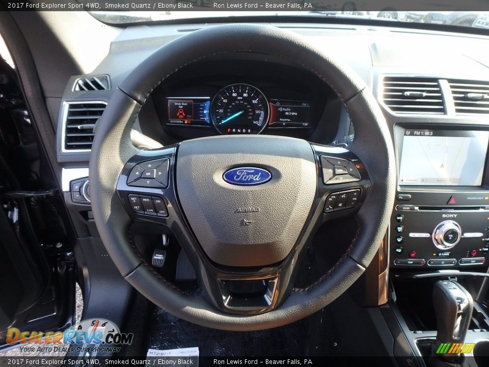 2017 Ford Explorer Sport 4WD Smoked Quartz / Ebony Black Photo #16
