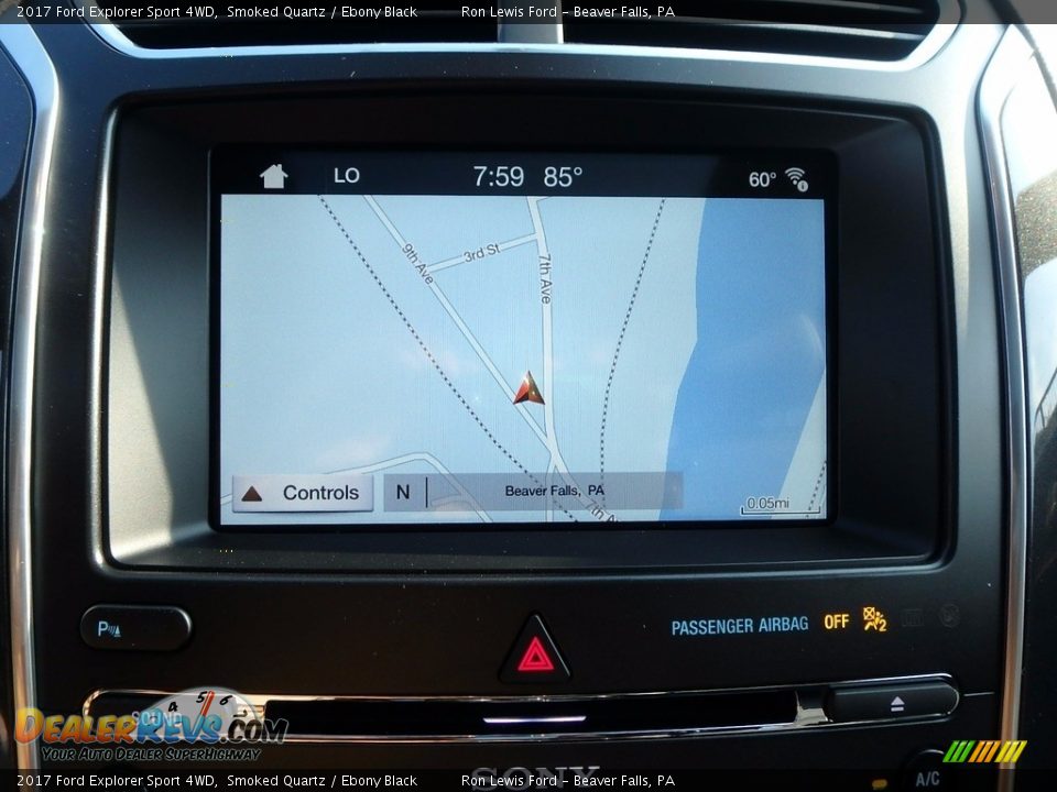 2017 Ford Explorer Sport 4WD Smoked Quartz / Ebony Black Photo #17