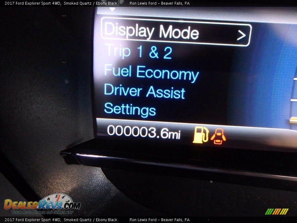 2017 Ford Explorer Sport 4WD Smoked Quartz / Ebony Black Photo #20