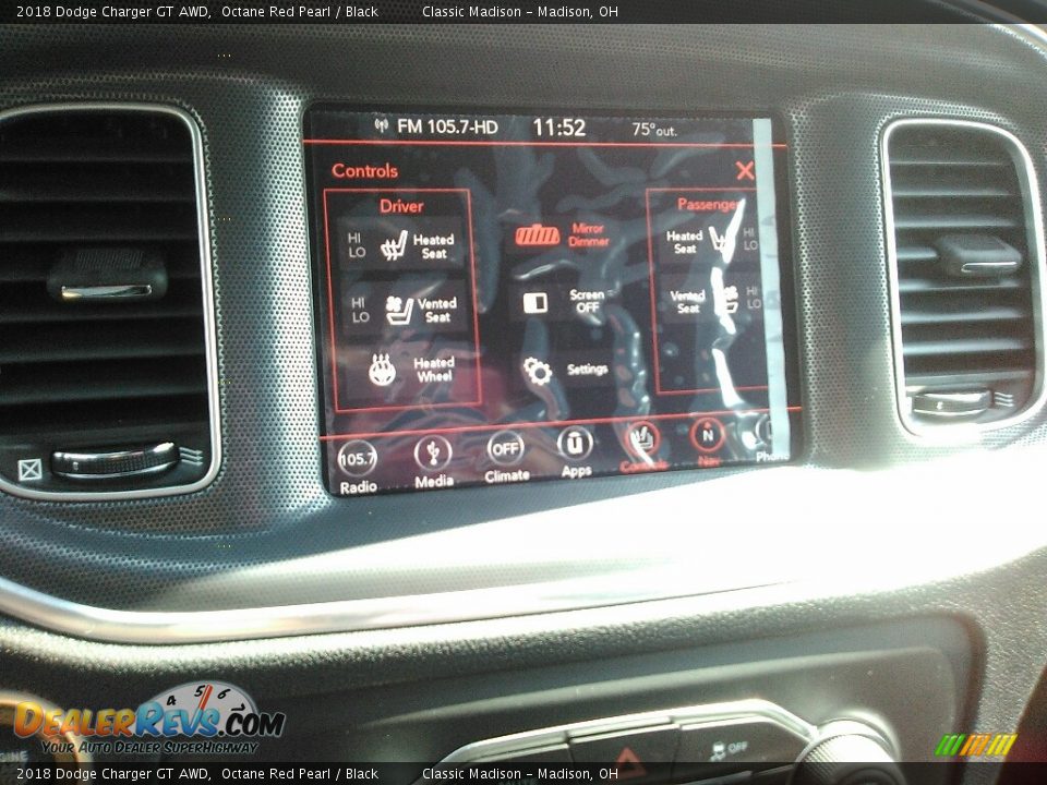 2018 Dodge Charger GT AWD Octane Red Pearl / Black Photo #11