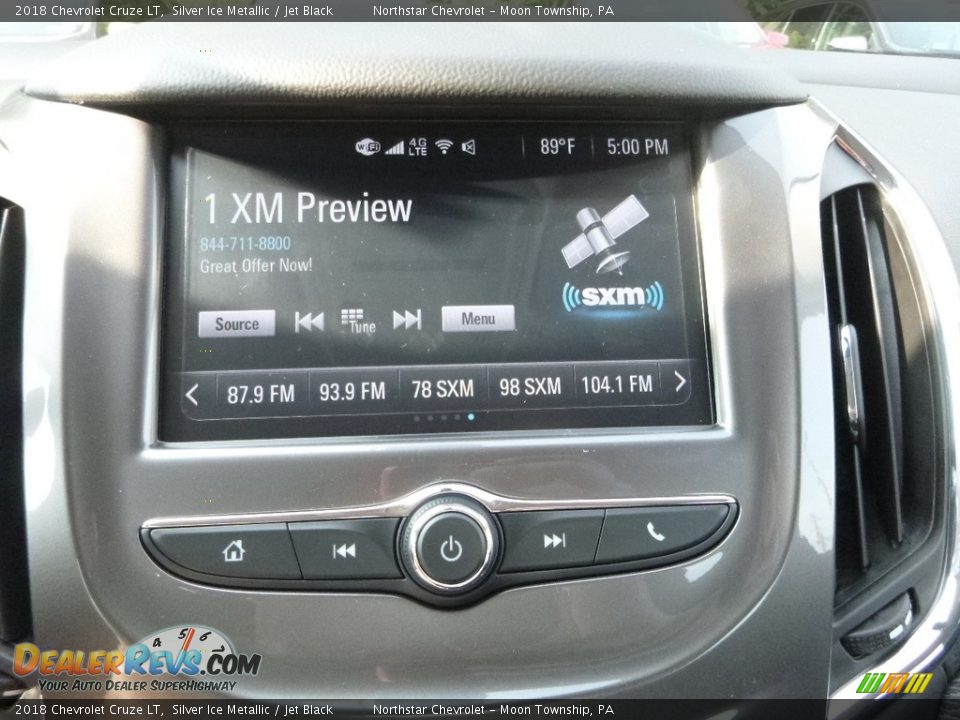 2018 Chevrolet Cruze LT Silver Ice Metallic / Jet Black Photo #18