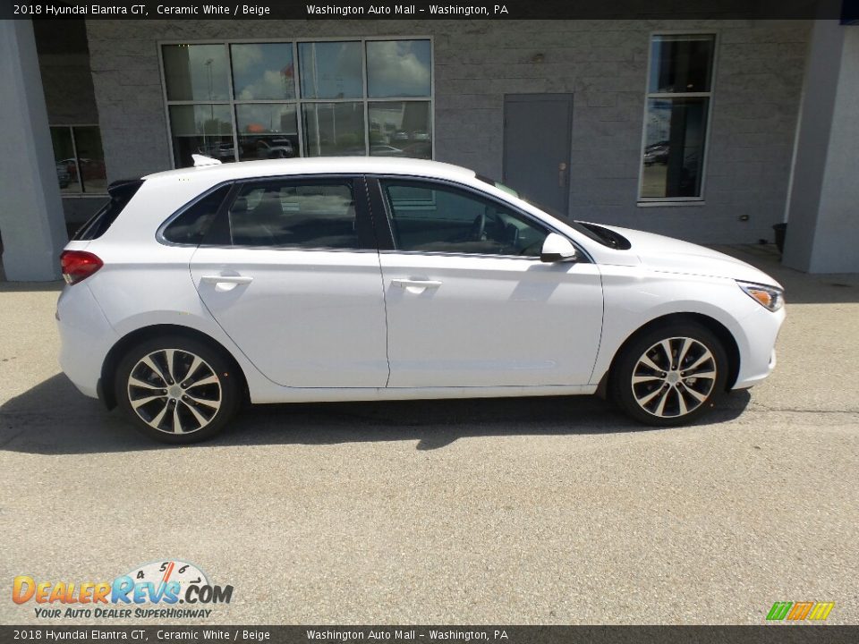 2018 Hyundai Elantra GT Ceramic White / Beige Photo #2