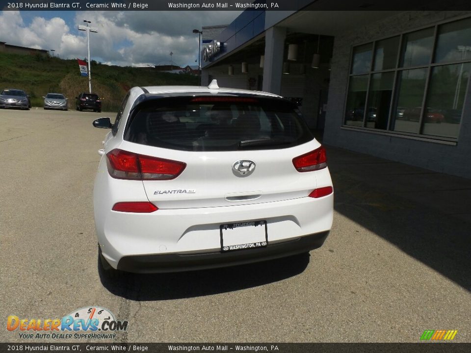 2018 Hyundai Elantra GT Ceramic White / Beige Photo #5