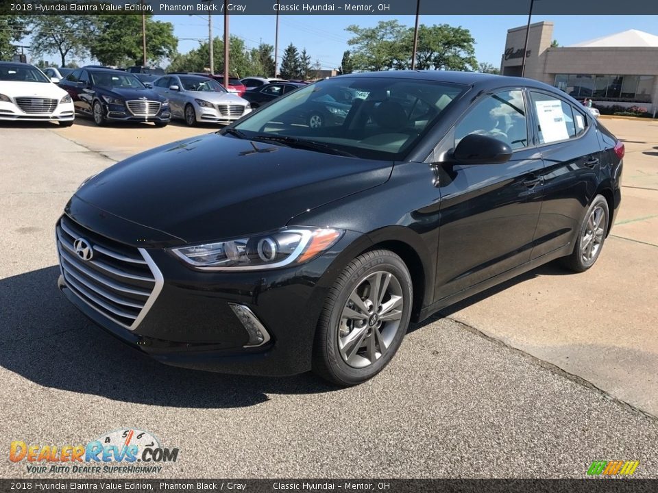 2018 Hyundai Elantra Value Edition Phantom Black / Gray Photo #1