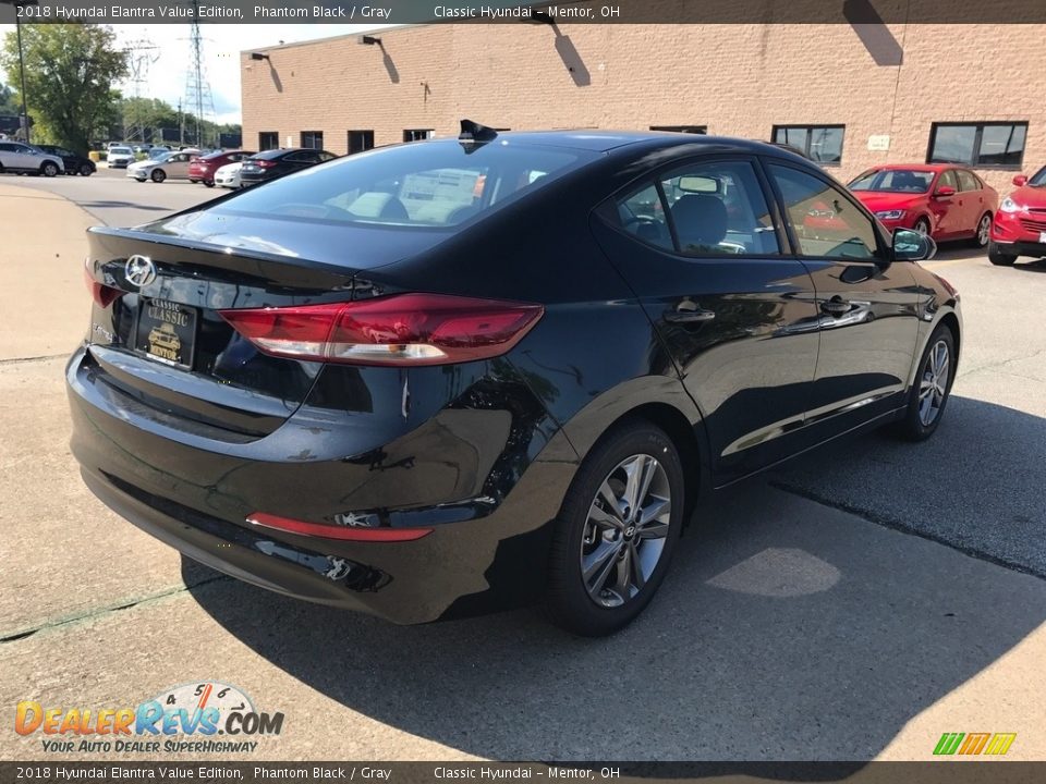 2018 Hyundai Elantra Value Edition Phantom Black / Gray Photo #2