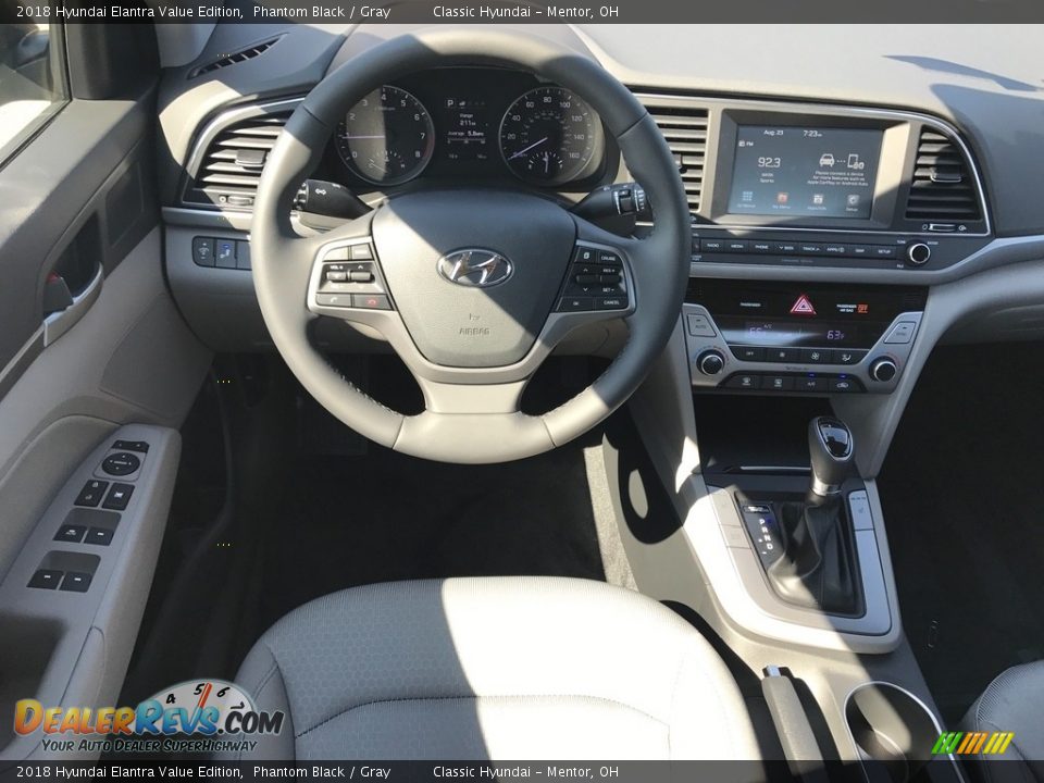 2018 Hyundai Elantra Value Edition Phantom Black / Gray Photo #3