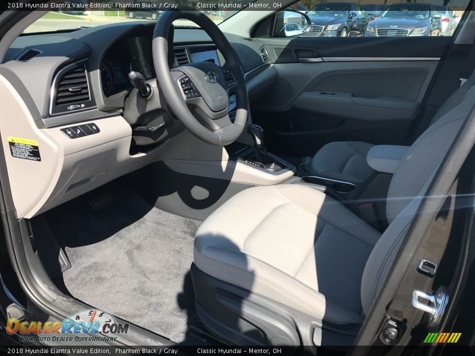 2018 Hyundai Elantra Value Edition Phantom Black / Gray Photo #4