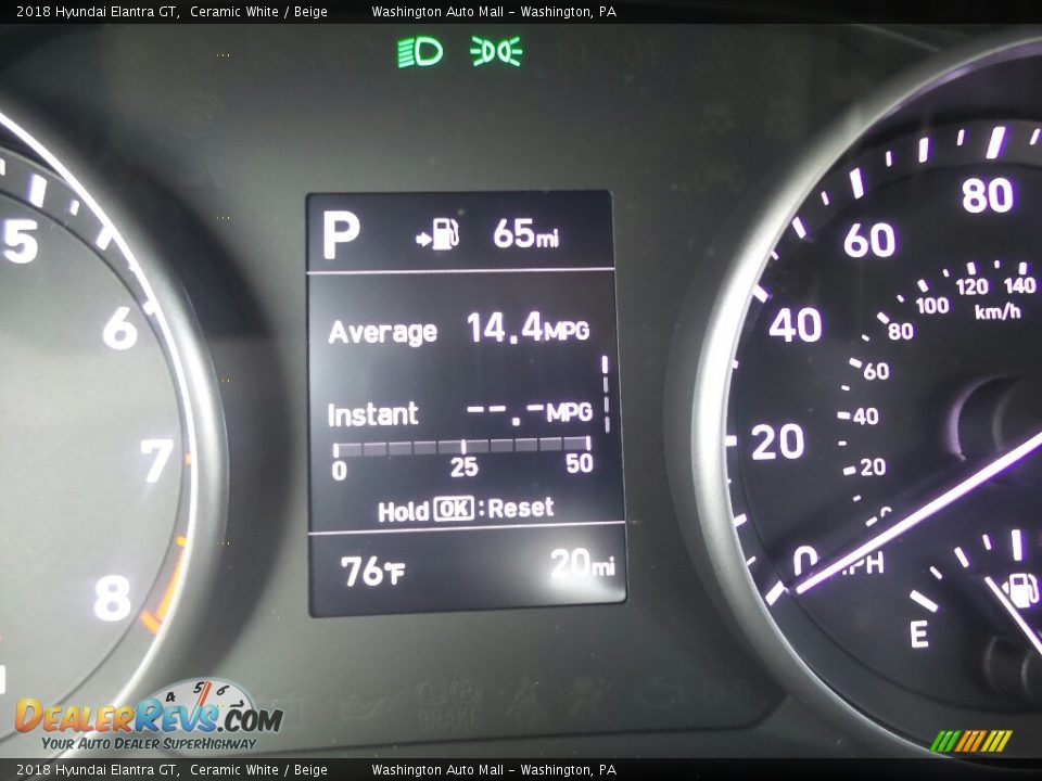 2018 Hyundai Elantra GT Ceramic White / Beige Photo #15