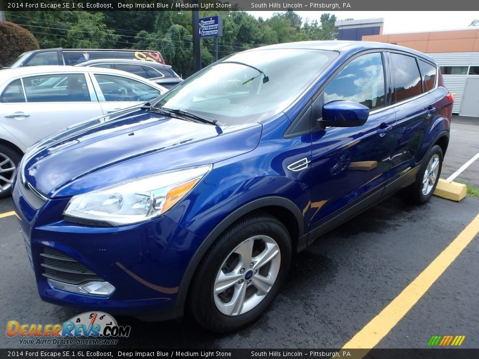 2014 Ford Escape SE 1.6L EcoBoost Deep Impact Blue / Medium Light Stone Photo #1