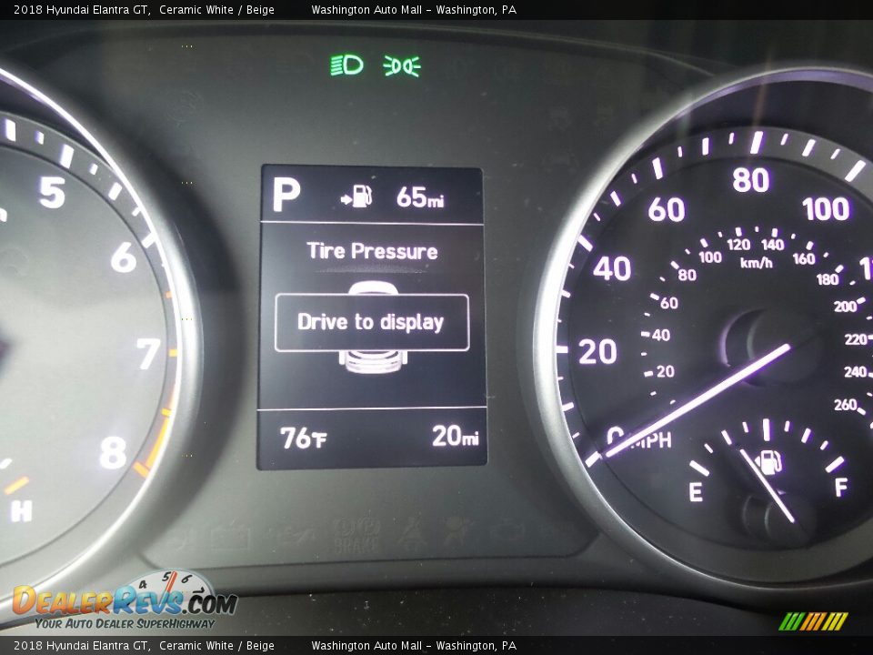 2018 Hyundai Elantra GT Ceramic White / Beige Photo #19