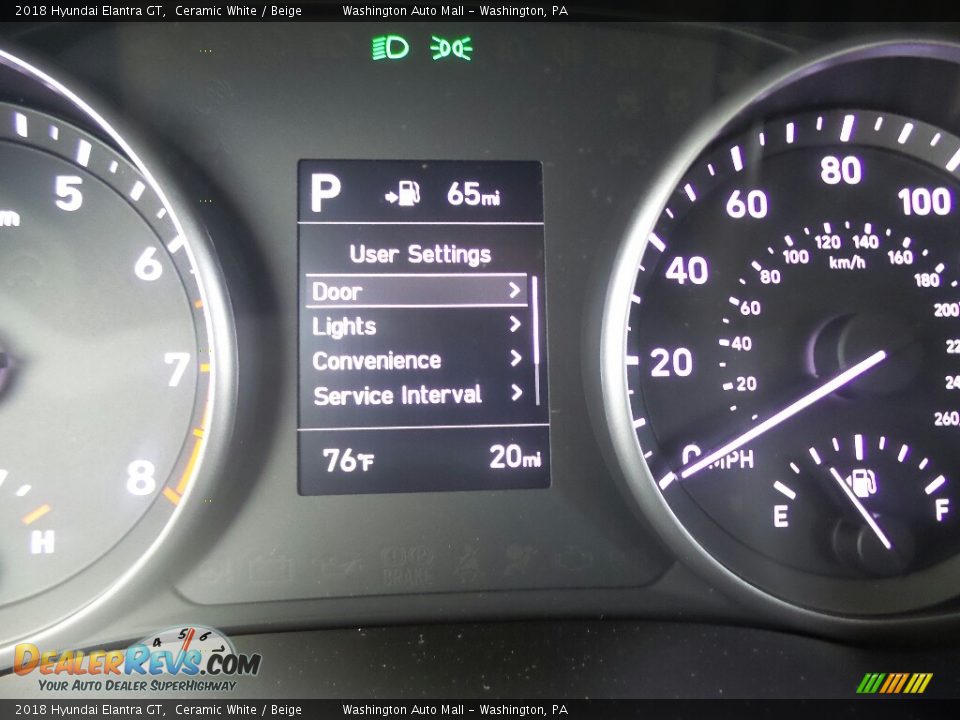 2018 Hyundai Elantra GT Ceramic White / Beige Photo #20