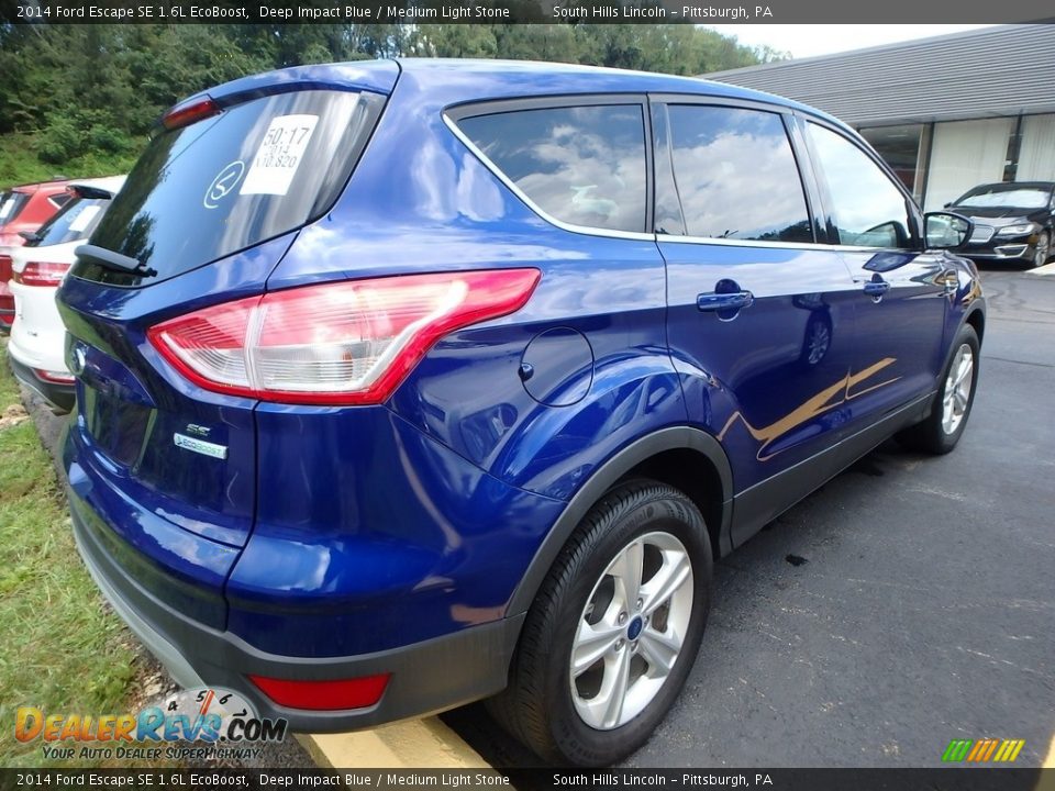 2014 Ford Escape SE 1.6L EcoBoost Deep Impact Blue / Medium Light Stone Photo #4