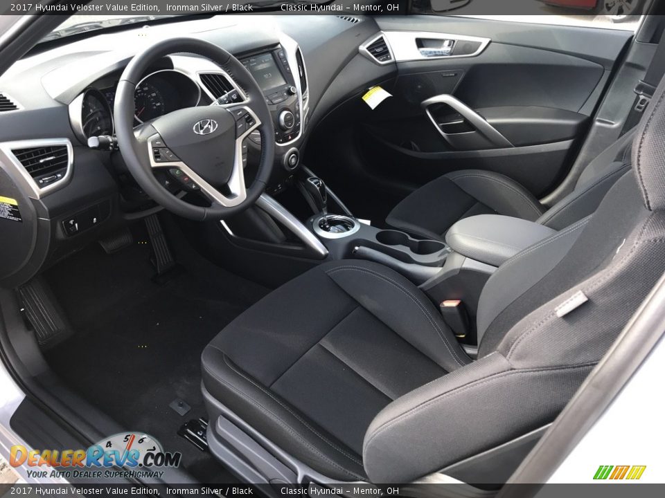 Black Interior - 2017 Hyundai Veloster Value Edition Photo #4