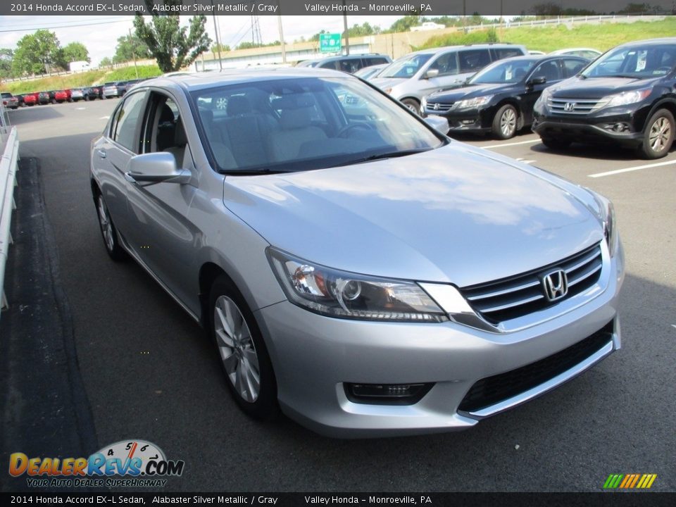 2014 Honda Accord EX-L Sedan Alabaster Silver Metallic / Gray Photo #6