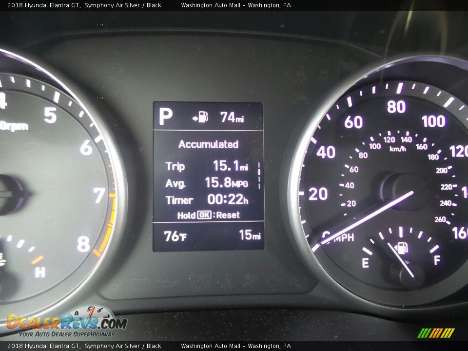 2018 Hyundai Elantra GT Symphony Air Silver / Black Photo #17