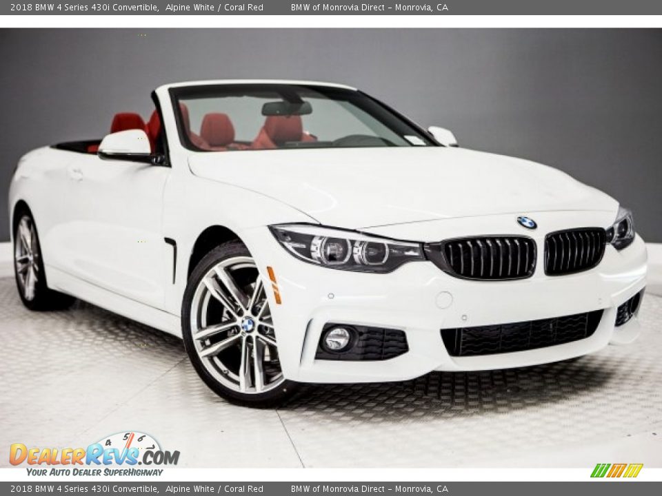 2018 BMW 4 Series 430i Convertible Alpine White / Coral Red Photo #12
