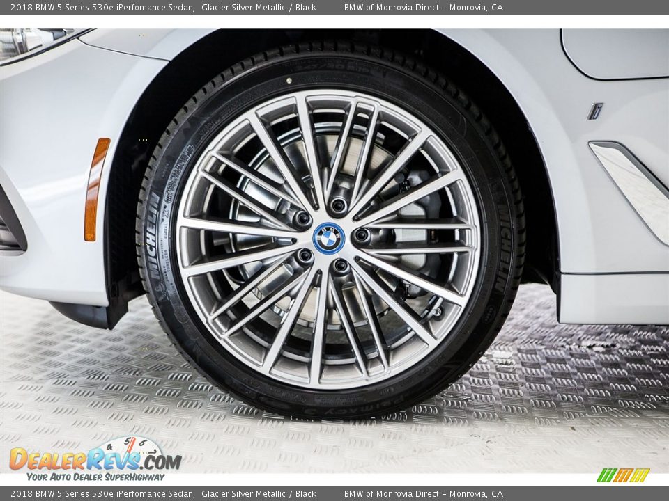 2018 BMW 5 Series 530e iPerfomance Sedan Glacier Silver Metallic / Black Photo #9