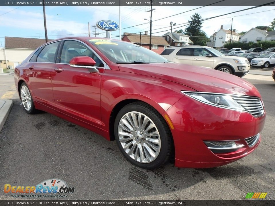 2013 Lincoln MKZ 2.0L EcoBoost AWD Ruby Red / Charcoal Black Photo #3