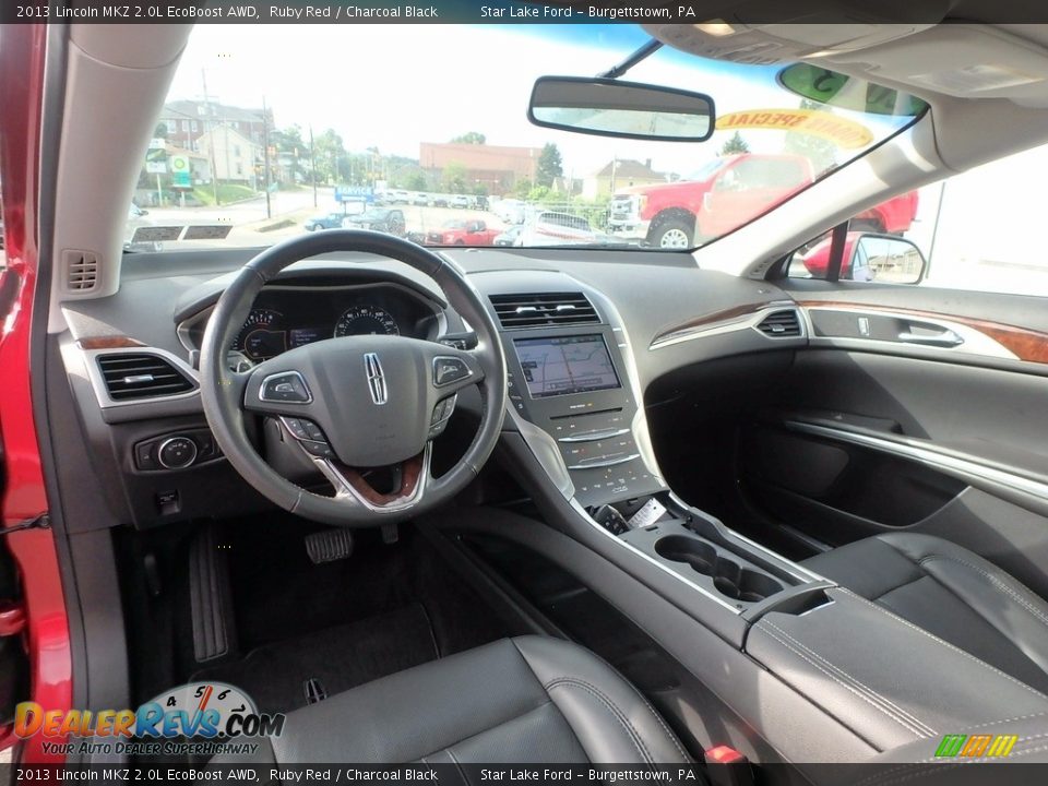 2013 Lincoln MKZ 2.0L EcoBoost AWD Ruby Red / Charcoal Black Photo #11