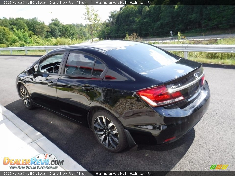 2015 Honda Civic EX-L Sedan Crystal Black Pearl / Black Photo #8