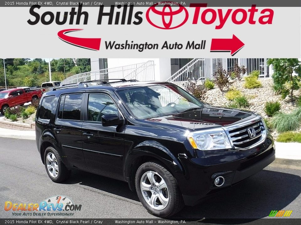 2015 Honda Pilot EX 4WD Crystal Black Pearl / Gray Photo #1
