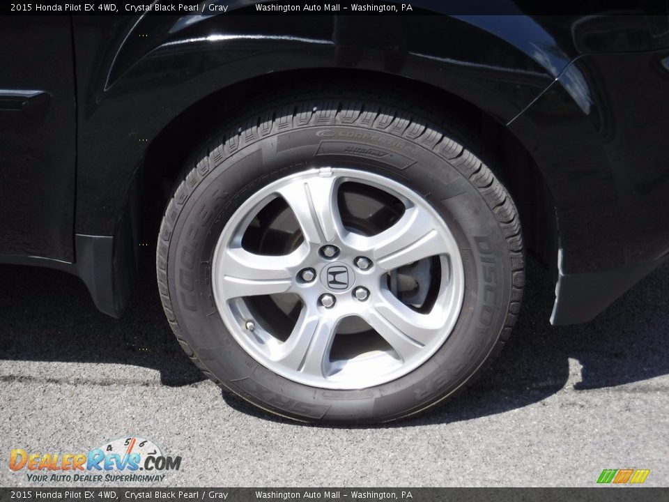 2015 Honda Pilot EX 4WD Crystal Black Pearl / Gray Photo #3
