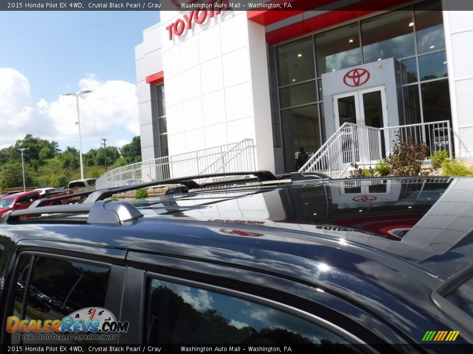 2015 Honda Pilot EX 4WD Crystal Black Pearl / Gray Photo #4