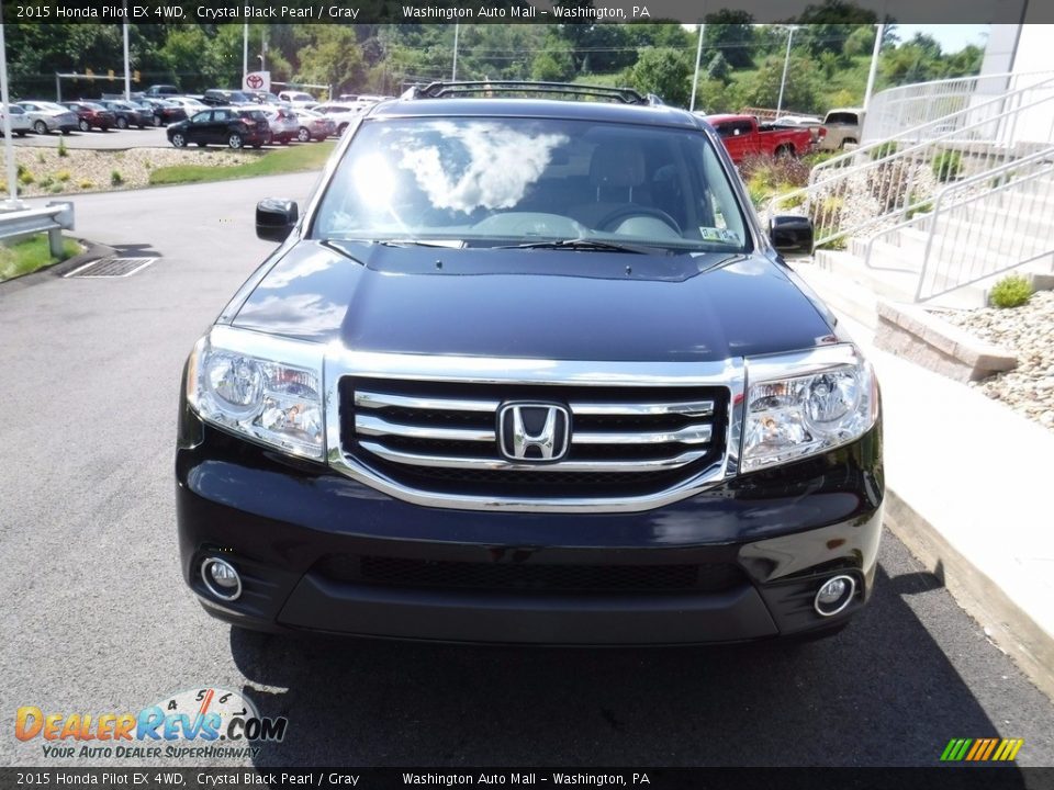 2015 Honda Pilot EX 4WD Crystal Black Pearl / Gray Photo #5