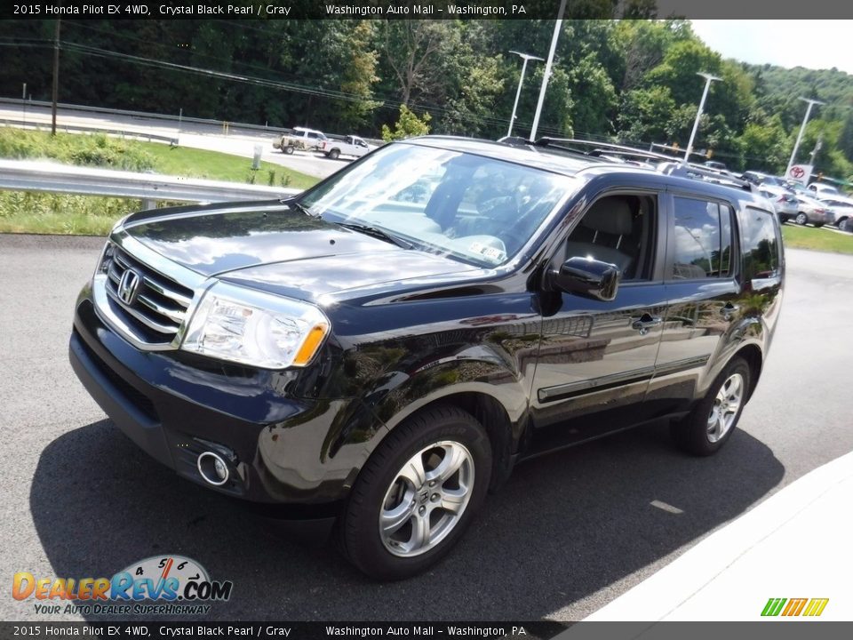 2015 Honda Pilot EX 4WD Crystal Black Pearl / Gray Photo #6