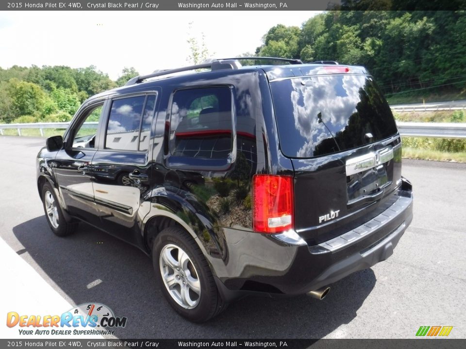 2015 Honda Pilot EX 4WD Crystal Black Pearl / Gray Photo #8