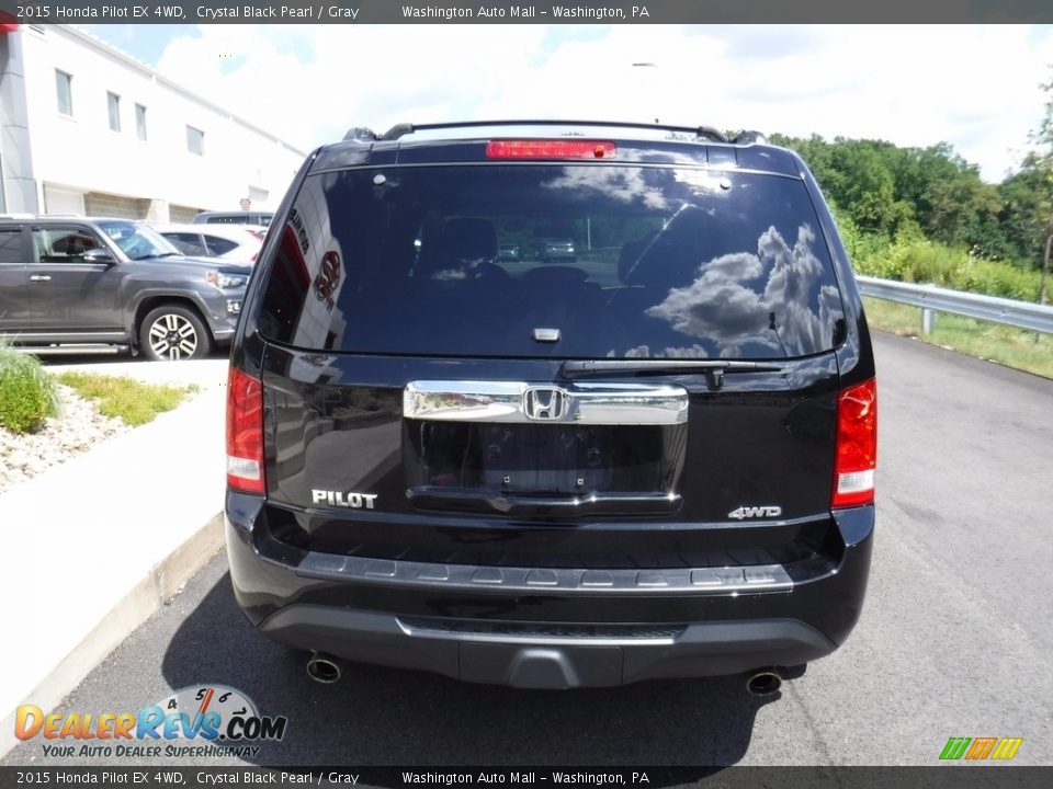 2015 Honda Pilot EX 4WD Crystal Black Pearl / Gray Photo #9