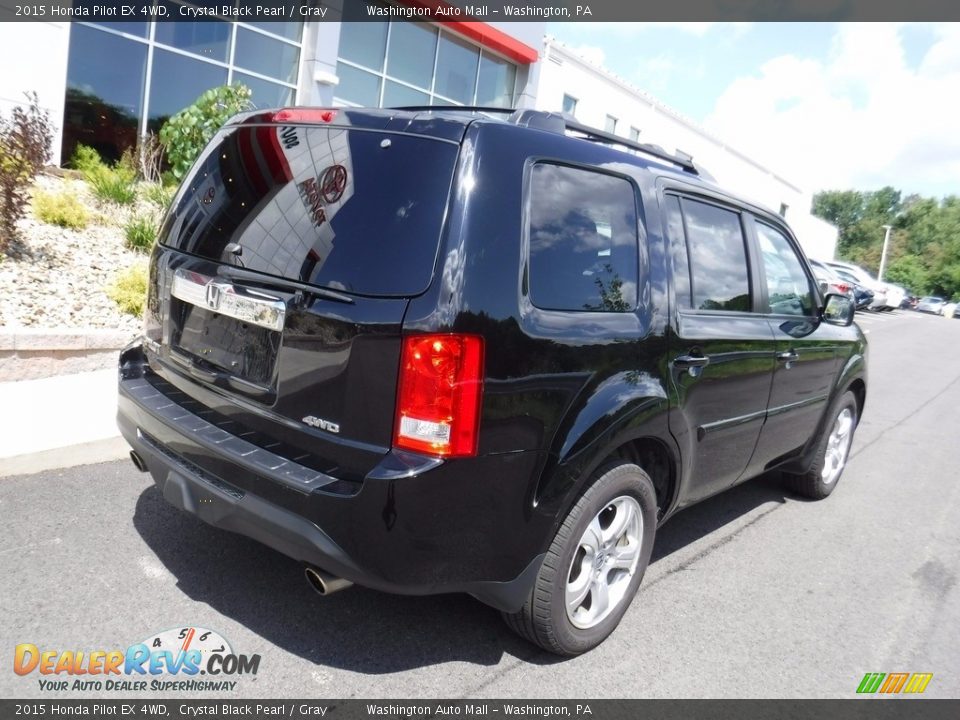 2015 Honda Pilot EX 4WD Crystal Black Pearl / Gray Photo #10