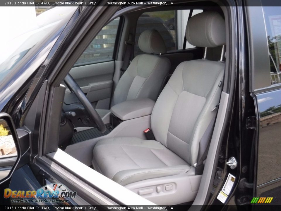 2015 Honda Pilot EX 4WD Crystal Black Pearl / Gray Photo #15