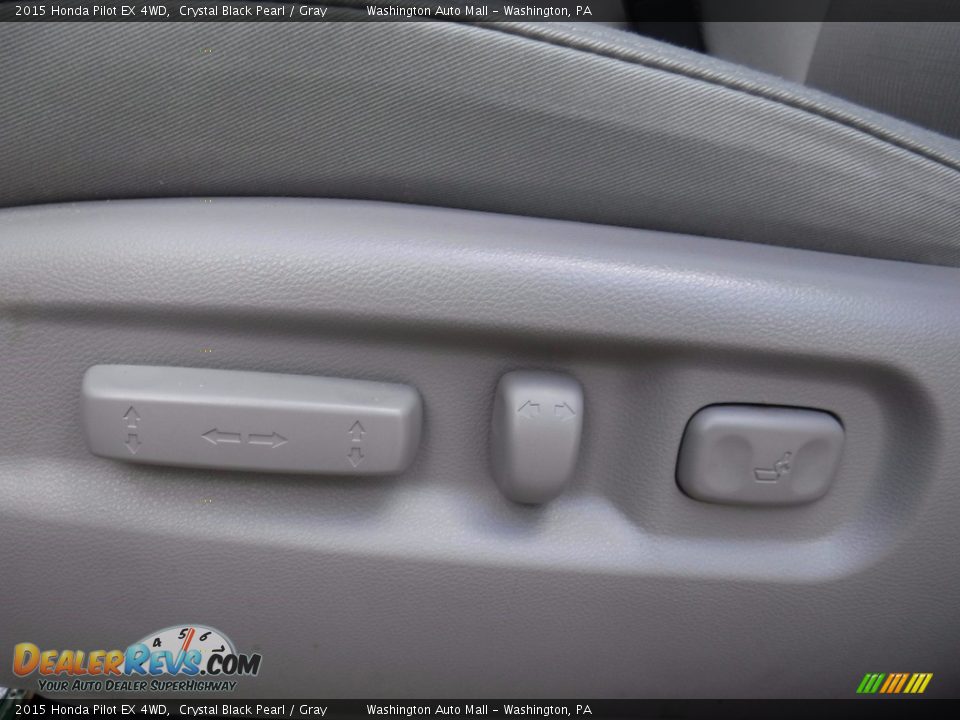 2015 Honda Pilot EX 4WD Crystal Black Pearl / Gray Photo #16