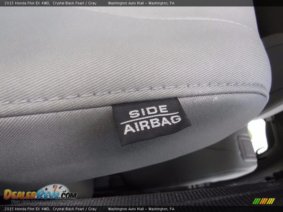 2015 Honda Pilot EX 4WD Crystal Black Pearl / Gray Photo #17