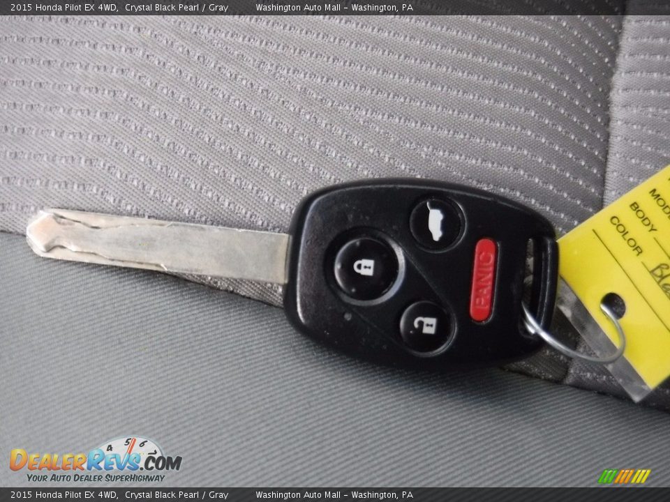 2015 Honda Pilot EX 4WD Crystal Black Pearl / Gray Photo #27