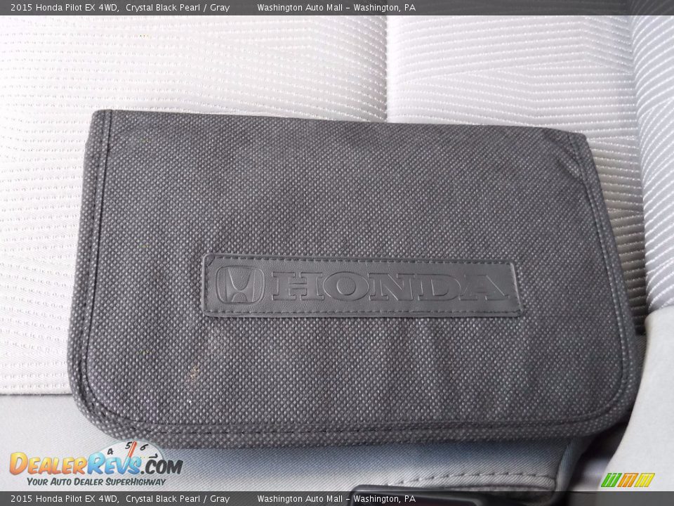 2015 Honda Pilot EX 4WD Crystal Black Pearl / Gray Photo #28