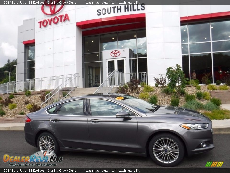 2014 Ford Fusion SE EcoBoost Sterling Gray / Dune Photo #2