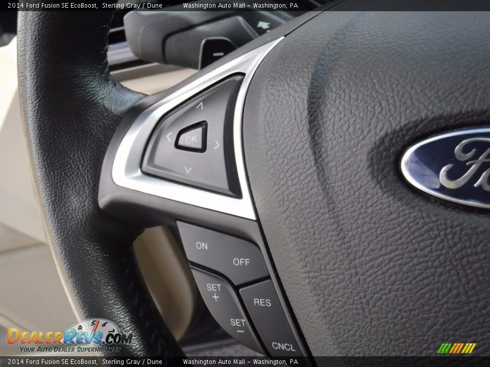 2014 Ford Fusion SE EcoBoost Sterling Gray / Dune Photo #21