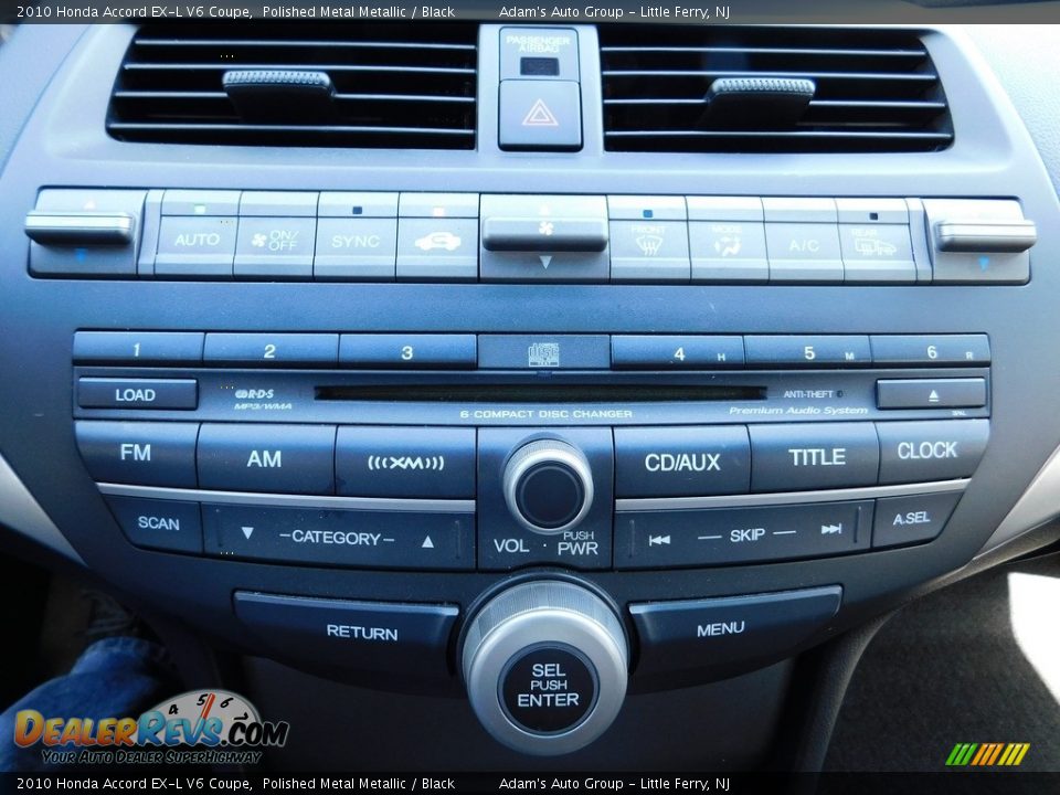 2010 Honda Accord EX-L V6 Coupe Polished Metal Metallic / Black Photo #28
